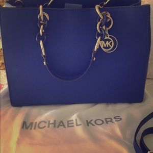 Michael Kors Hamilton satchel royal blue